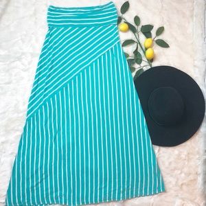 Striped cotton maxi